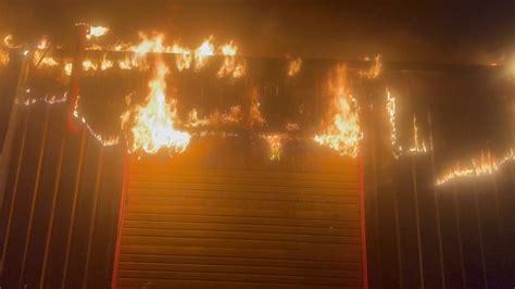 WATCH: Crews battle fire at former bingo hall in Brighton .